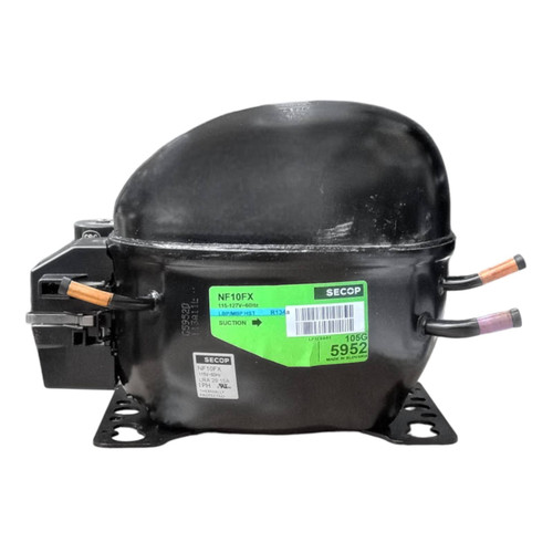 Secop NF10FX R134a Hermetic Refrigeration Compressor 1046 BTU LBP 3756 BTU HBP 115V