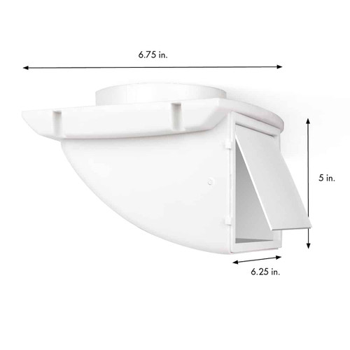 Dundas Jafine SDV4WXZW4 Soffit Dryer Exhaust Vent 4 inch