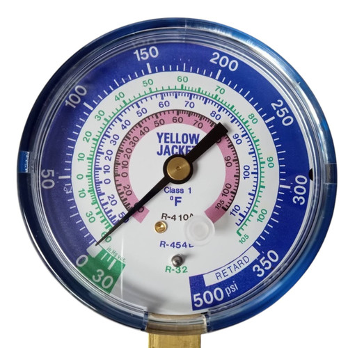 Yellow Jacket 49118 A2L Blue Low Side Replacement Manifold Gauge for R32/454B/410a