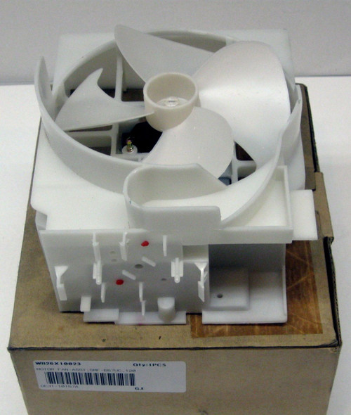 GE Microwave Fan Motor Assembly part number WB26X10023