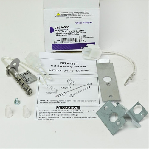 White Rodgers Hot Surface Silcone Carbide Furnace Ignitor 767A-381 White Rodgers Hot Surface Silcone Carbide Furnace Ignitor 767A-381