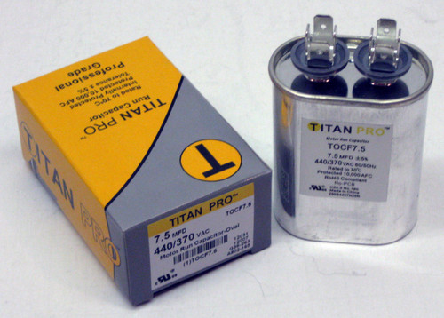 TOCF7.5 HVAC Motor Run Oval Capacitor