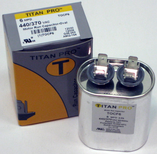 TOCF6 HVAC Motor Run Oval Capacitor
