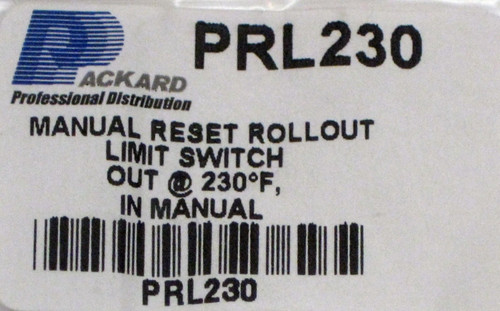 PRL230 L230 Limit Thermostat Manual Reset For Furnace Unit Heaters 626353