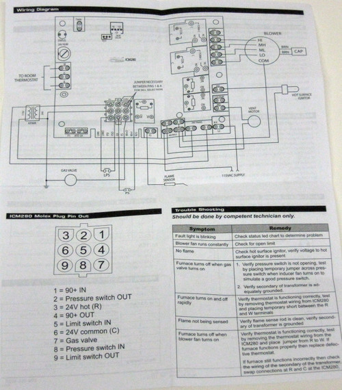 Icm280 Furnace Control Board For Goodman B18099 06 B18099 08 B18099 10 B18099 13 1012 933d