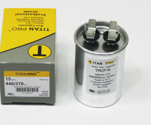 TRCF15 HVAC Round Motor Run Capacitor