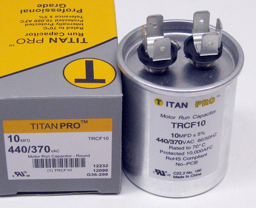 TRCF10 HVAC Round Motor Run Capacitor