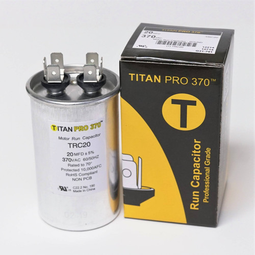 TitanPro TOCFD55//10 HVAC Oval Motor Run Dual Capacitor 55//10 MFD//UF 440//370