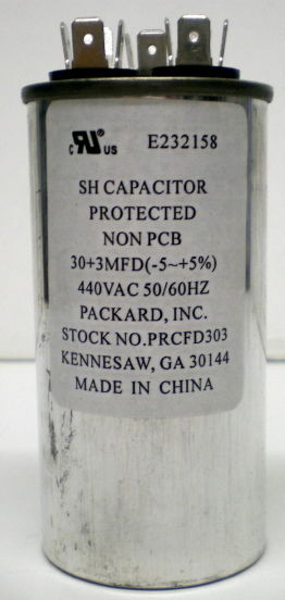 TRCFD303 HVAC Round Dual Motor Run Capacitor
