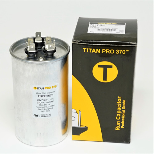 TitanPro TRCD7075 HVAC Round Dual Motor Run Capacitor