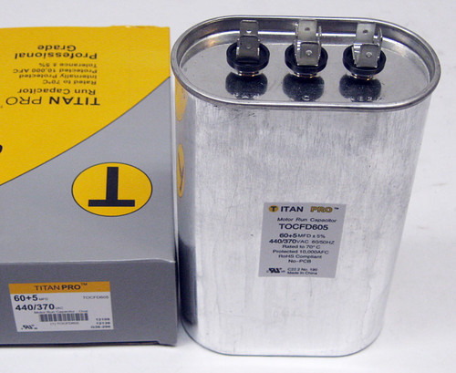 TOCFD60/5 HVAC Oval Motor Run Dual Capacitor