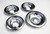 Range Burner Drip Pan Bowl Bib Set for Whirlpool 3 of W10196406 1 of W10196405 Chrome