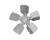A63126 Metal Fan Blade 10" Diameter 5 Blades CW 25 Degree Hubless Propeller