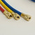 Yellow Jacket 22986 PLUS II 72" HVAC 1/4" Charging Hose with Anti-Back Flow SealRight Fitting RYB 3 Pack