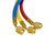Mastercool 33561 Charging Manifold with 60" Standard Hoses for R290 R600a R134a