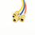 Yellow Jacket Charging Manifold 2-Valve with 24" RYB REFFLEX Hose, Standard Fittings R290 R600A - 41868