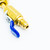 Yellow Jacket 1/4 inch Compact Ball Valve, 45 Degree Fits Standard Charging Hoses - 93843