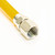 Clothes Dryer Gas Connector Yellow Coated 1/2" OD Tube x 36" Long Fittings 1/2" MIP x 1/2" FIP