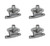Choice Part 7737P245-60 4 PACK Range Cooktop Burner Knobs for Whirlpool Jenn-Air