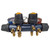 Yellow Jacket 49975 A2L 4-Valve Titan Manifold with 60" Hoses RYB for R32/454B/410A