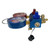 Mastercool 51261 2-Way Aluminum Manifold Gauge with 3/8" Vacuum Valve, Set 3-60" Ball Valve Hoses for HVAC Air Conditioning Refrigeration A2L R32 R545B.