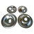 Range Drip Pan Burner Bowl Bib Set Chrome  for GE WB31M15 (2) WB31M16 (2)