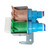 Refrigerator water valve for GE, part number WR57X10051, front view. 