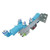 Refrigerator water valve, part number, 242252702, side view.