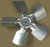 A61312 Metal Fan Blade 10" Diameter 5 Blades 5/16" Bore Hub CW 30 Degree Prop