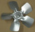A63479 Metal Fan Blade 10" Diameter 5 Blades 1/4" Bore Hub CW 28 Degree Prop