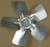 A63479 Metal Fan Blade 10" Diameter 5 Blades 1/4" Bore Hub CW 28 Degree Prop