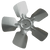 A15225 Metal Fan Blade 10" Diameter 5 Blades 1/4" Hub CCW 30 Degree Propeller