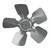 A65932 Metal Fan Blade 9" Diameter 5 Blades 5/16" Bore Hub CW 26 Degree Prop