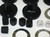 RK203 Gas Range Burner & Thermostat Black Knobs Pkg of 5 Universal NEW