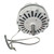 70059 Motor Attic Fan Ventilator 5" Diameter Wing Mount