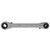 Mastercool 70082 Refrigeration A/C 4-in-1 Ratchet Square Wrench 1/4 thru 3/8
