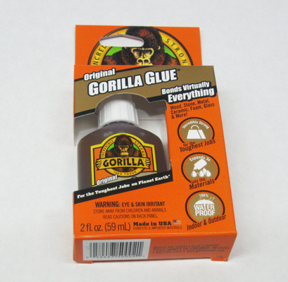 Gorilla Glue White 2 oz Strong Bonds Wood Stone Metal Glass Waterproof,  2-Pack 