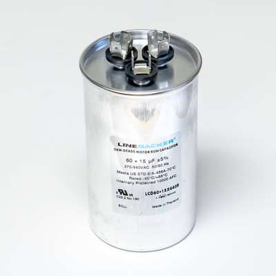 Supco Linebacker 60/15 MFD 440V Round Run Capacitor