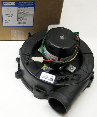 Fasco Furnace Draft Inducer Blower Fan Motor | McCombs Supply | A209