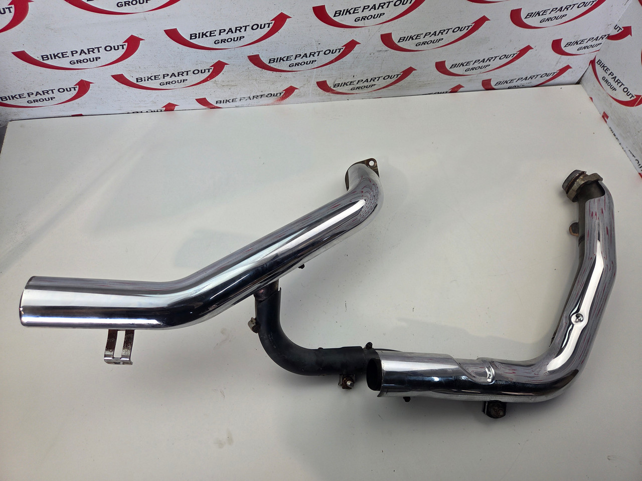 OEM Front rear exhaust header pipes shield Harley Davidson Dyna