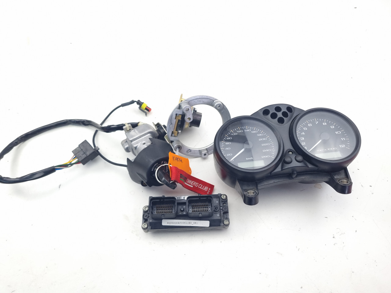 Coded Lock key set CDI Speedo Ducati Monster 695 2007 40610651A