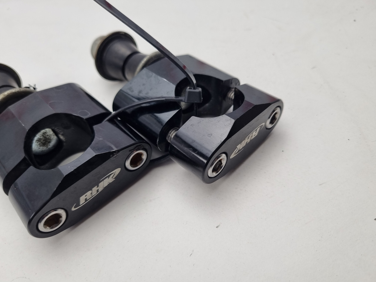 Rhk 28mm Risers RHK oversize handle bar clamps 28mm Honda Suzuki Kawasaki - Bike Part Out