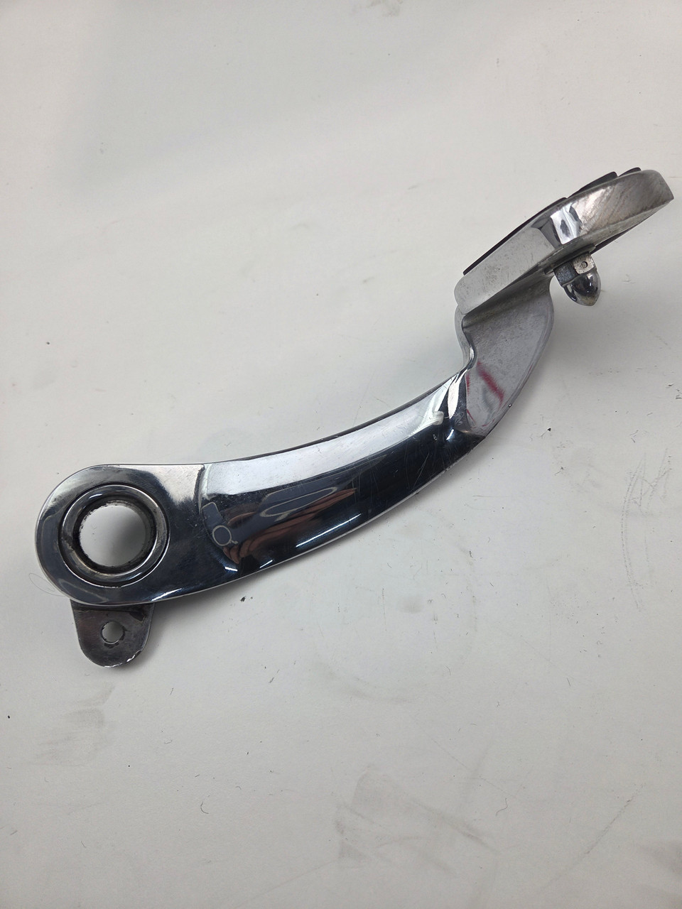 HDBUBALUS Grande Pédale Frein Arrière Couvercle Coussin – Compatible Harley Dyna, Street, Fat Bob, Wide Glide, Softail – Anodisé Noir/Chrome Antidérapant