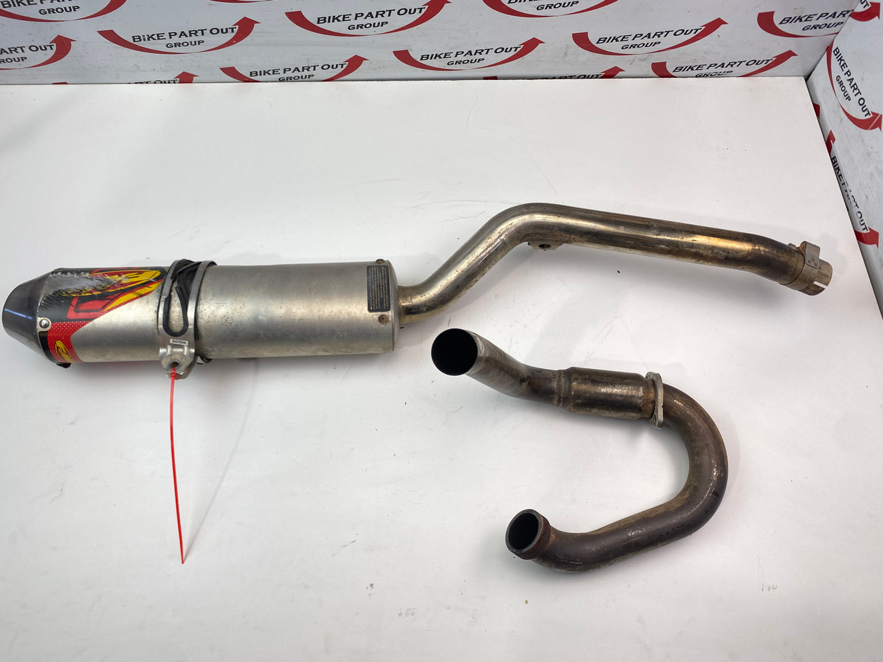 1円スタート：DR-Z400S[60社外FMF POWER BOMB パワーボム エキパイ]検 