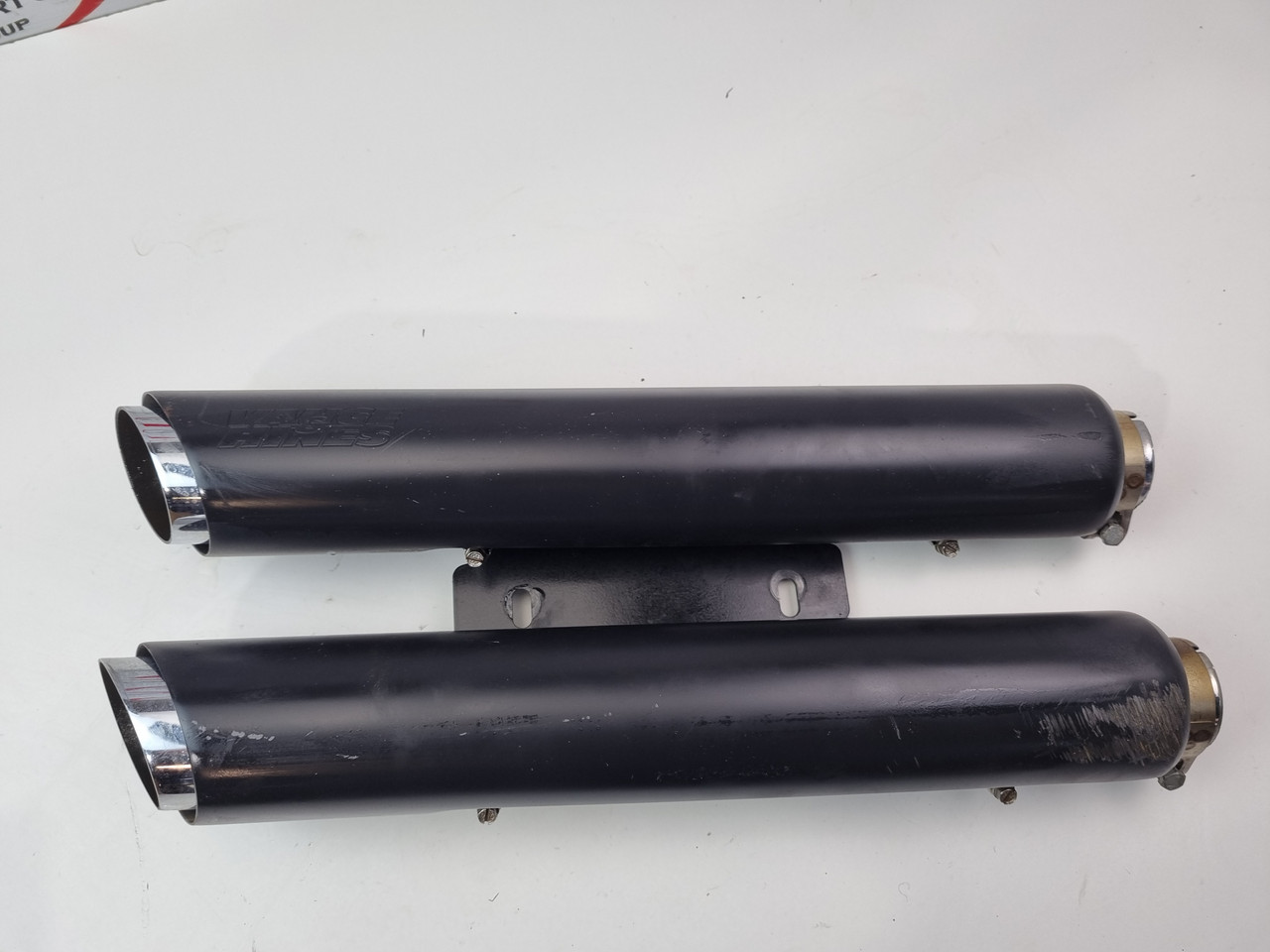 Vance and Hines Twin Slash exhaust muffler slip ons Indian Scout