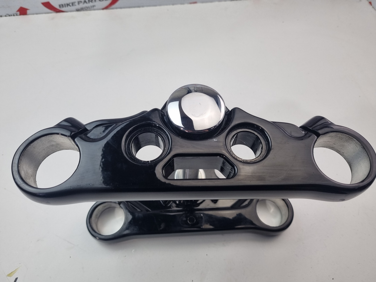 Triple Clamps Black 49mm Harley Davidson Dyna Fat Bob Wide