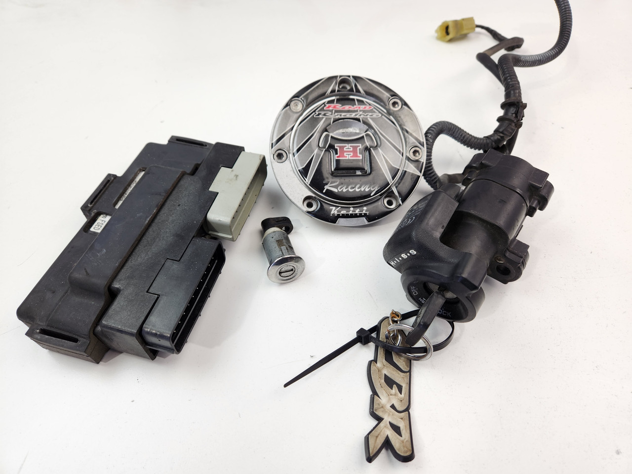 CDI ECU Lock Key Fuel Cap Set Switch Honda CBR600F CBR600F4i CBR
