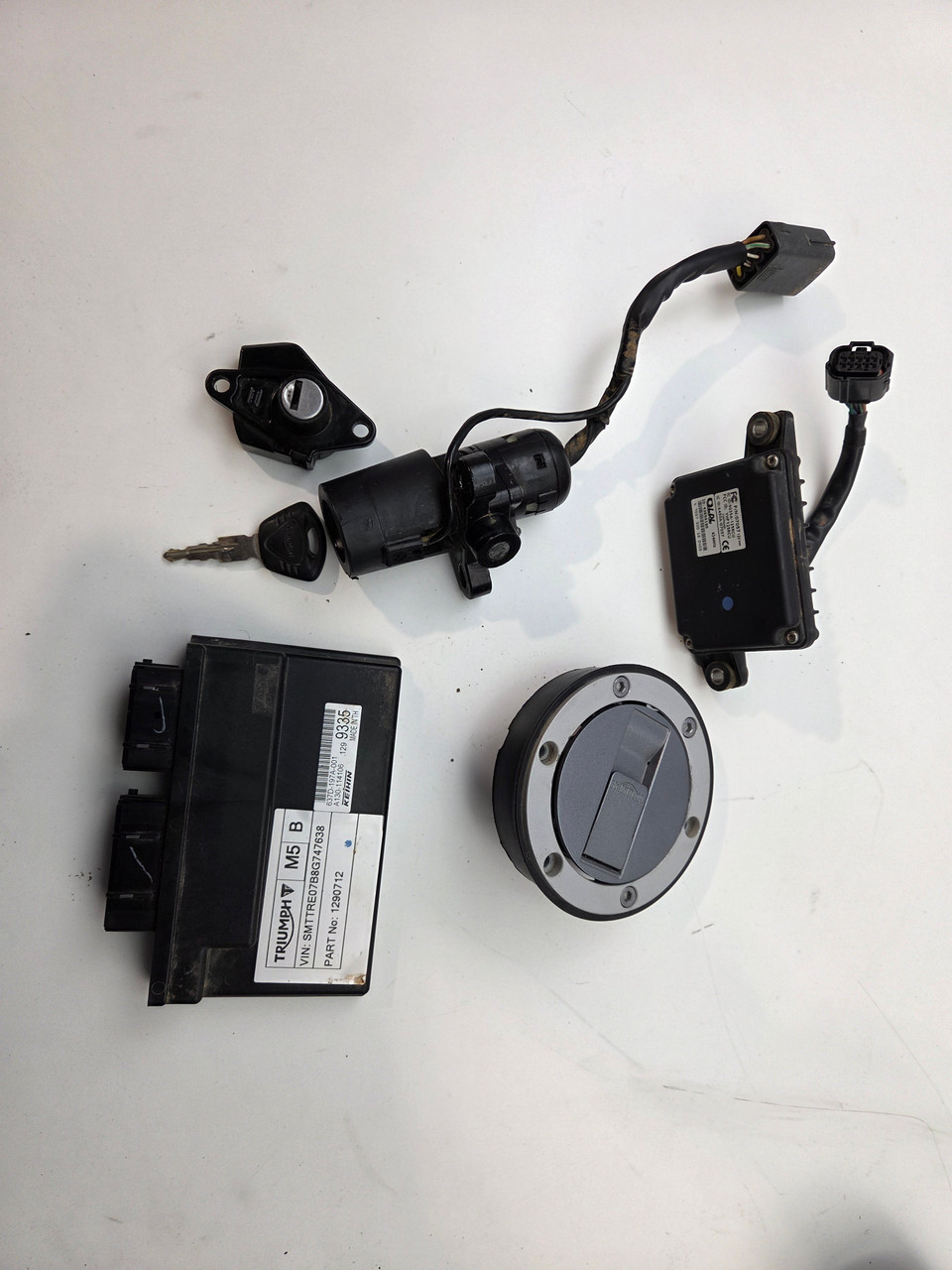 Coded ignition lock key set CDI Immobiliser Triumph Tiger 800 XCx