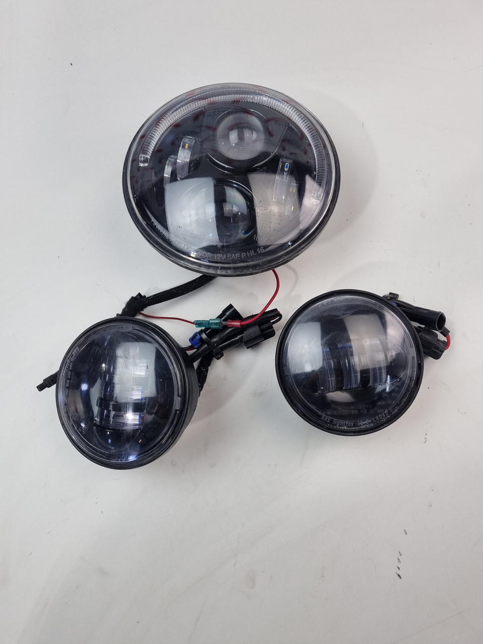 Hoglights LED headlight driving fog lights Indian Chieftain