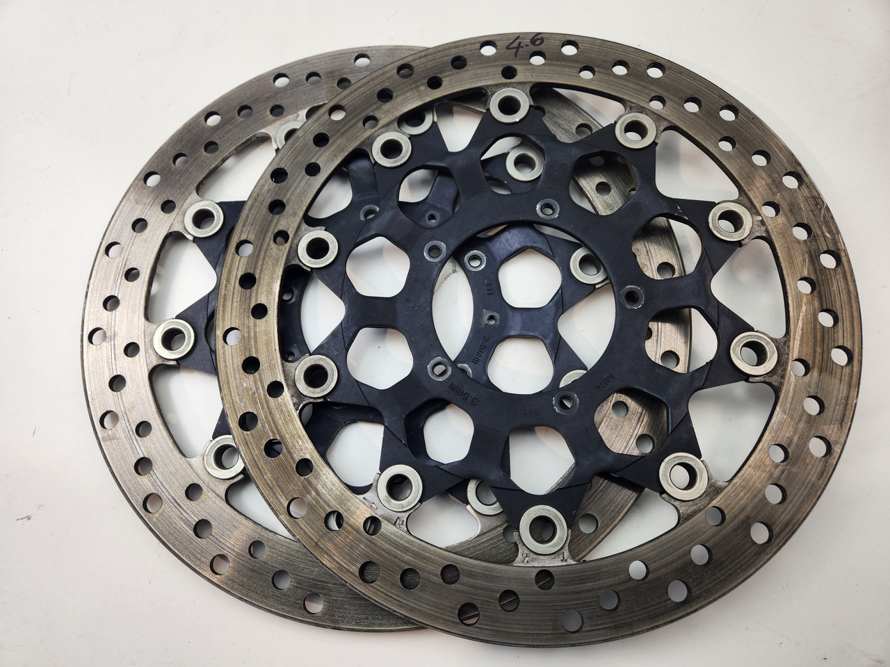 Front Brake Disc Pair Honda VFR1200F 10-15 45120-MGE-003 - Bike